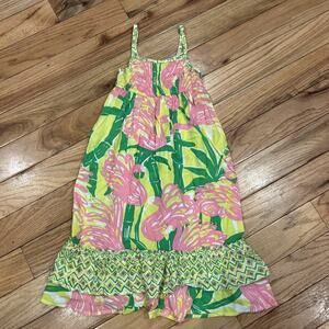 Lilly Pulitzer Target 20th Anniversary Collection 4T Pink Sun Dress Ruffle Hem